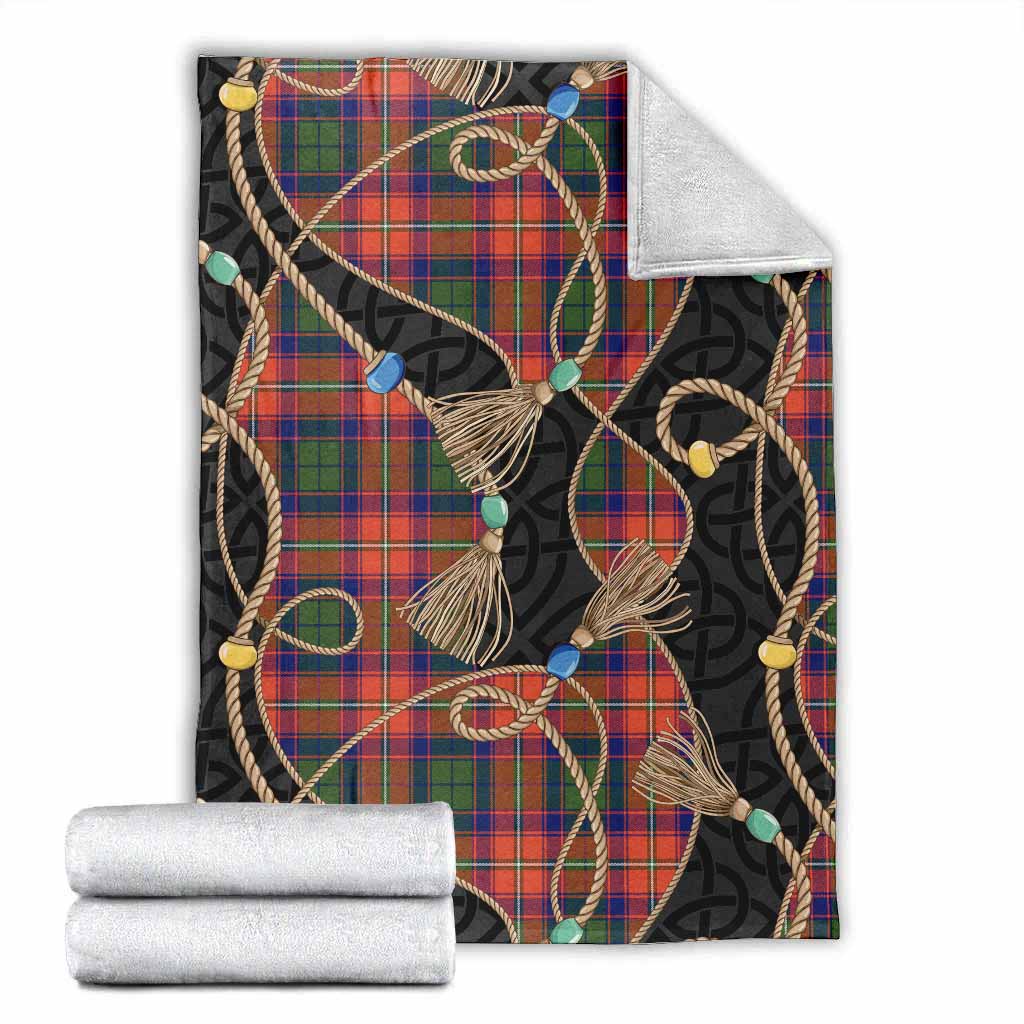 Riddell Scottish Tartan Twisted Ropes Stylized Blanket X-Large 59 x 79 inches 150 x 200 cm - Tartan Vibes Clothing