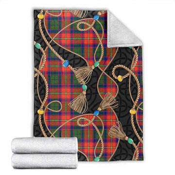 Riddell Scottish Tartan Twisted Ropes Stylized Blanket X-Large 59 x 79 inches 150 x 200 cm - Tartan Vibes Clothing