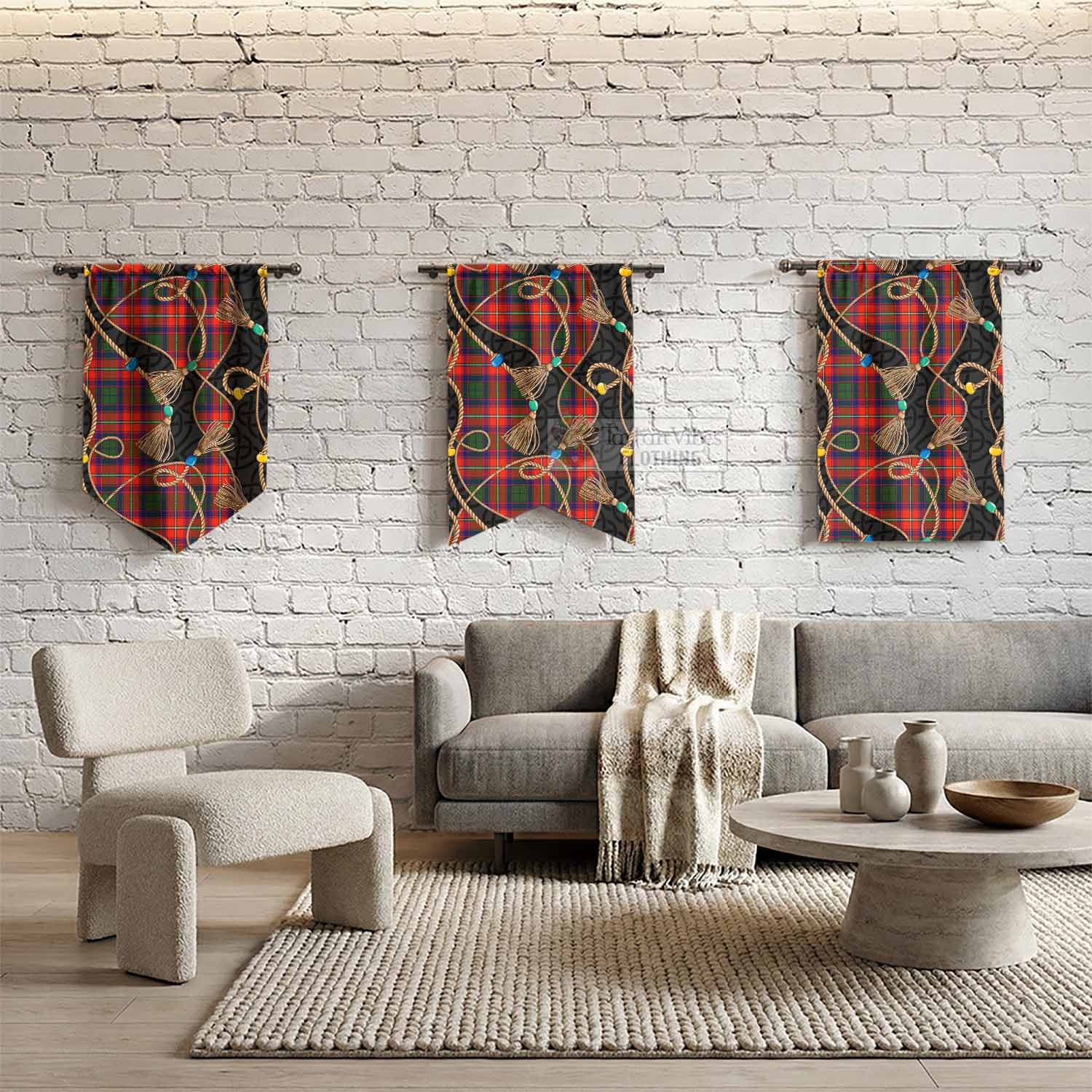 Riddell Scottish Tartan Twisted Ropes Stylized Gonfalon - Tartan Vibes Clothing