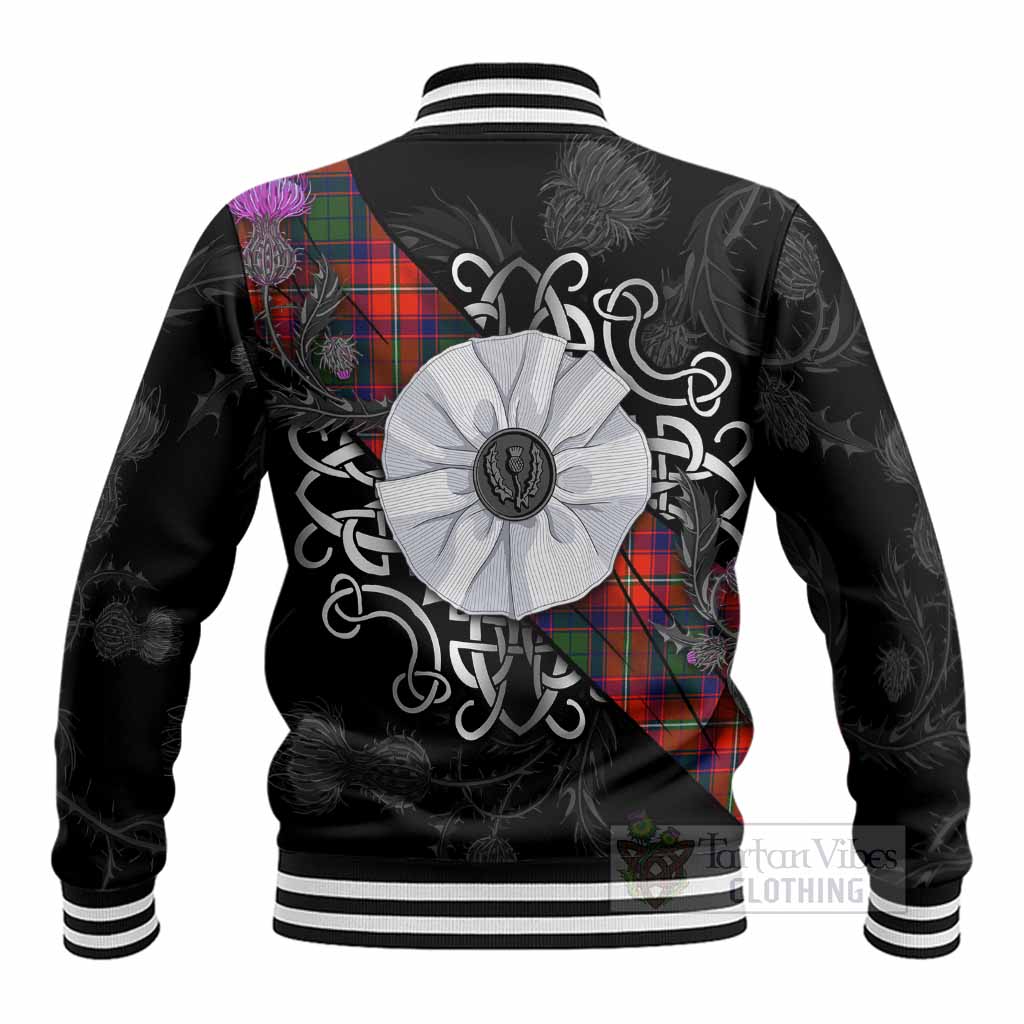 Riddell Tartan Baseball Jacket Jacobite White Rose - Tartan Vibes Clothing