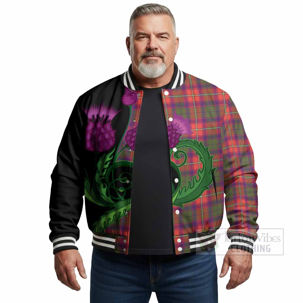 Riddell Tartan Baseball Jacket Traditional Scottish Thistle