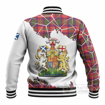 Riddell Tartan Baseball Jacket with Family Crest and Lion Rampant Grunge Style