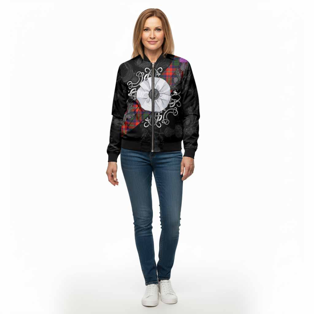Riddell Tartan Bomber Jacket Jacobite White Rose - Tartan Vibes Clothing