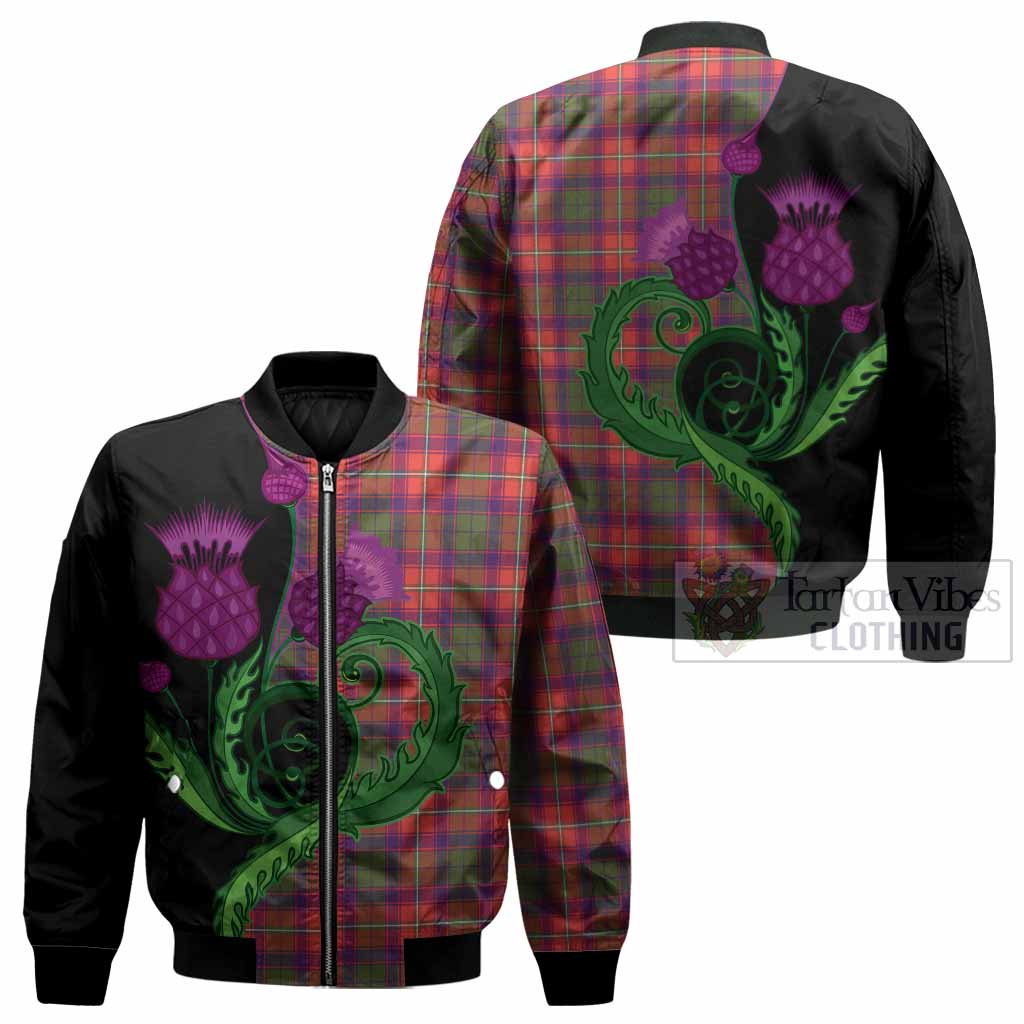 Riddell Tartan Bomber Jacket Traditional Scottish Thistle