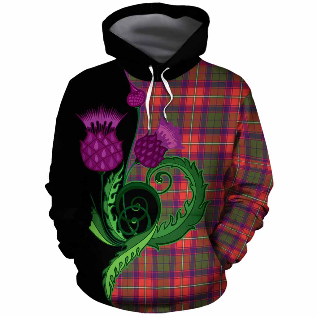 Riddell Tartan Cotton Hoodie Traditional Scottish Thistle