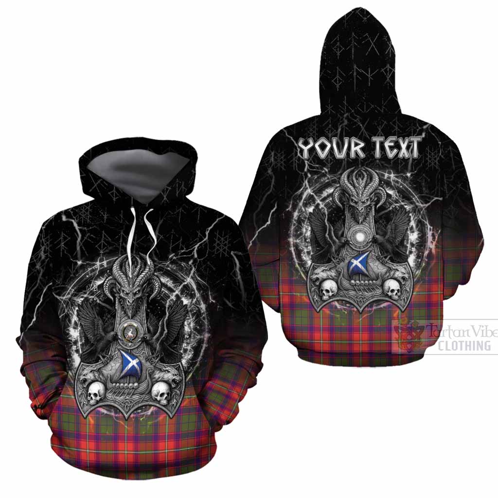 Riddell Tartan Crest Cotton Hoodie Celtic Odin's Raven Legacy