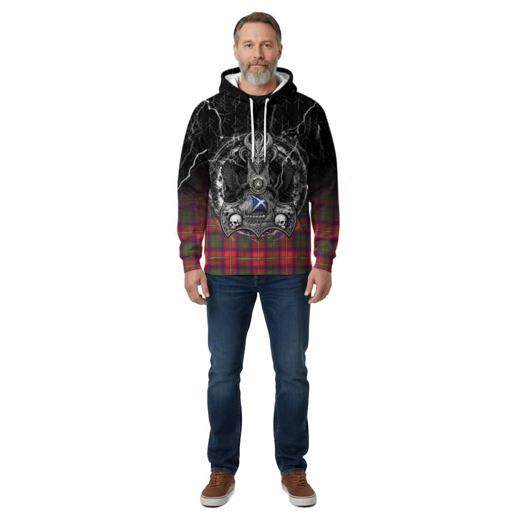 Riddell Tartan Crest Cotton Hoodie Celtic Odin's Raven Legacy