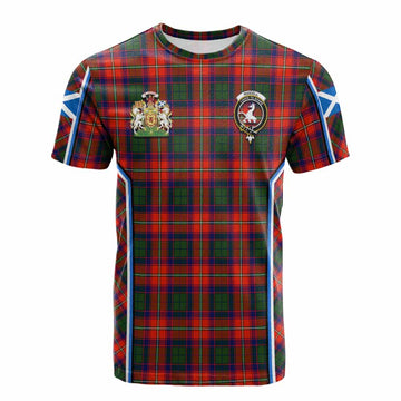 Riddell Tartan Crest Cotton T-shirt Scotland Coat of Arm Flag Style