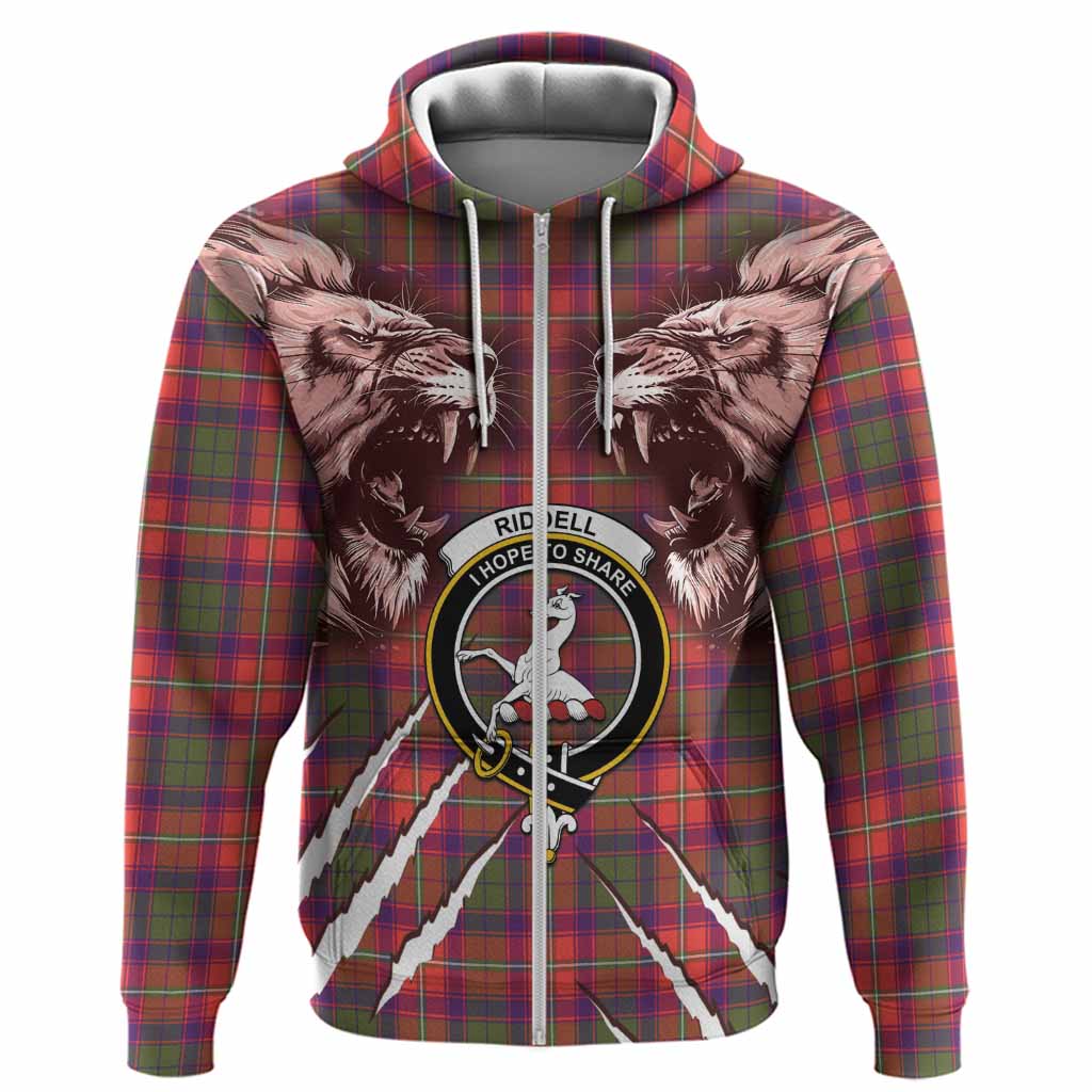 Riddell Tartan Crest Hoodie Ferocious Lion Style