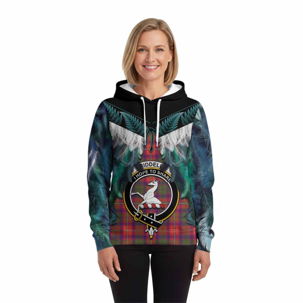 Riddell Tartan Crest Hoodie New Zealand Maori Korowai Cloak
