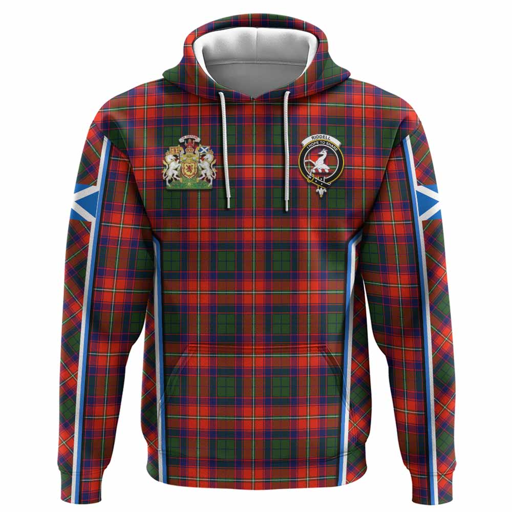 Riddell Tartan Crest Hoodie Scotland Coat of Arm Flag Style - Tartan Vibes Clothing