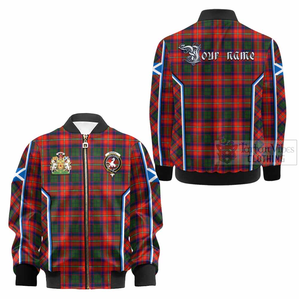 Riddell Tartan Crest Kid Bomber Jacket Scotland Coat of Arm Flag Style - Tartan Vibes Clothing