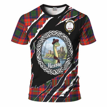 Riddell Tartan Crest Loch Ness Monster T-Shirt Celtic Knot Nessie Art