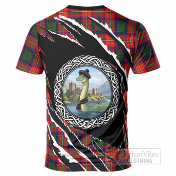 Riddell Tartan Crest Loch Ness Monster T-Shirt Celtic Knot Nessie Art