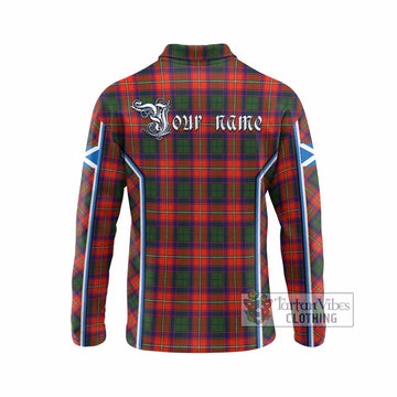 Riddell Tartan Crest Long Sleeve Polo Shirt Scotland Coat of Arm Flag Style - Tartan Vibes Clothing