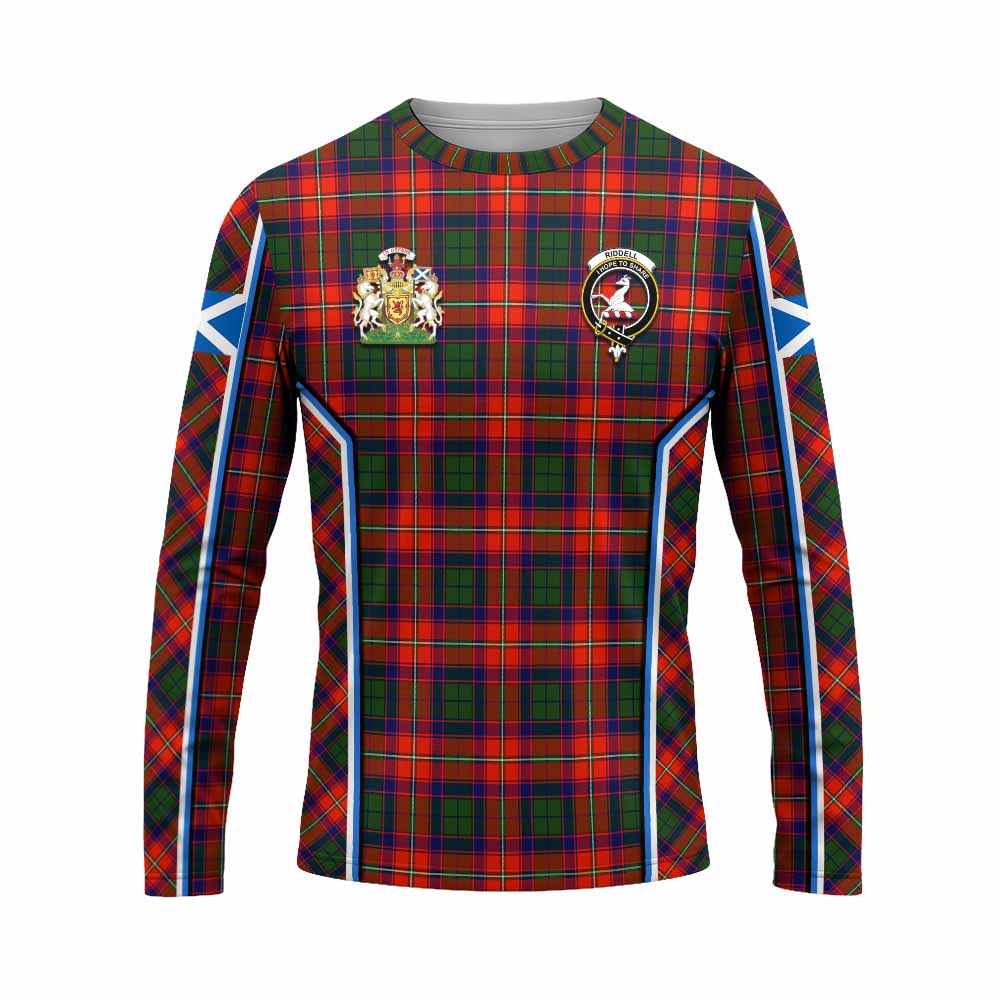 Riddell Tartan Crest Long Sleeve T-Shirt Scotland Coat of Arm Flag Style - Tartan Vibes Clothing