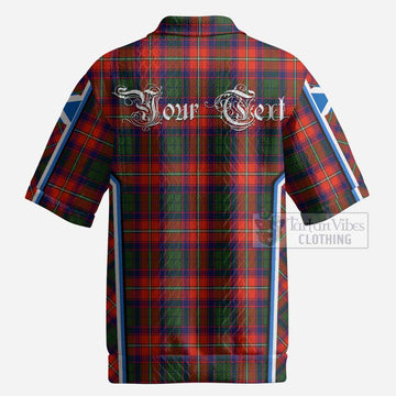 Riddell Tartan Crest Men’s Polo Sweater Top Scotland Coat of Arm Flag Style