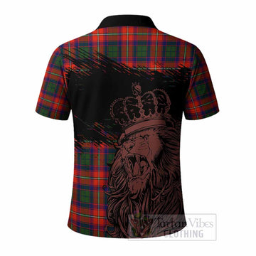 Riddell Tartan Crest Polo Shirt Crowned Lion Heritage Style