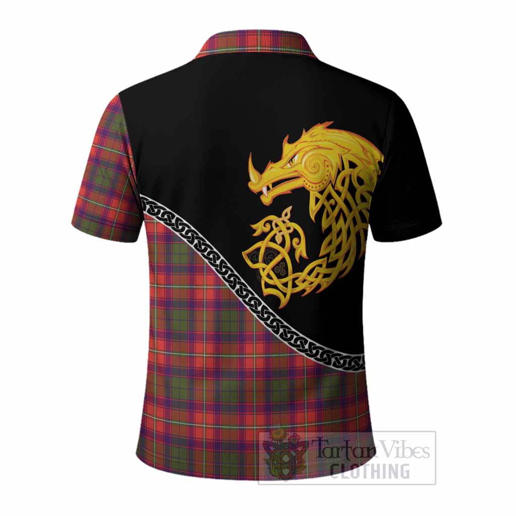 Riddell Tartan Crest Polo Shirt Legendary Dragon Knot Half Style