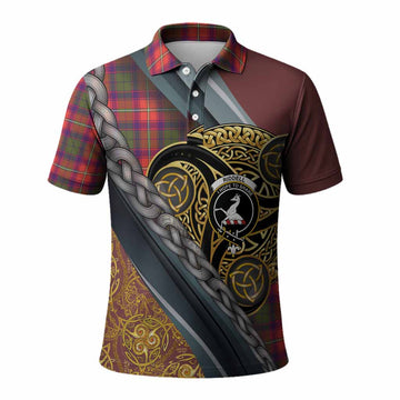 Riddell Tartan Crest Polo Shirt Scottish Triskele Celtic