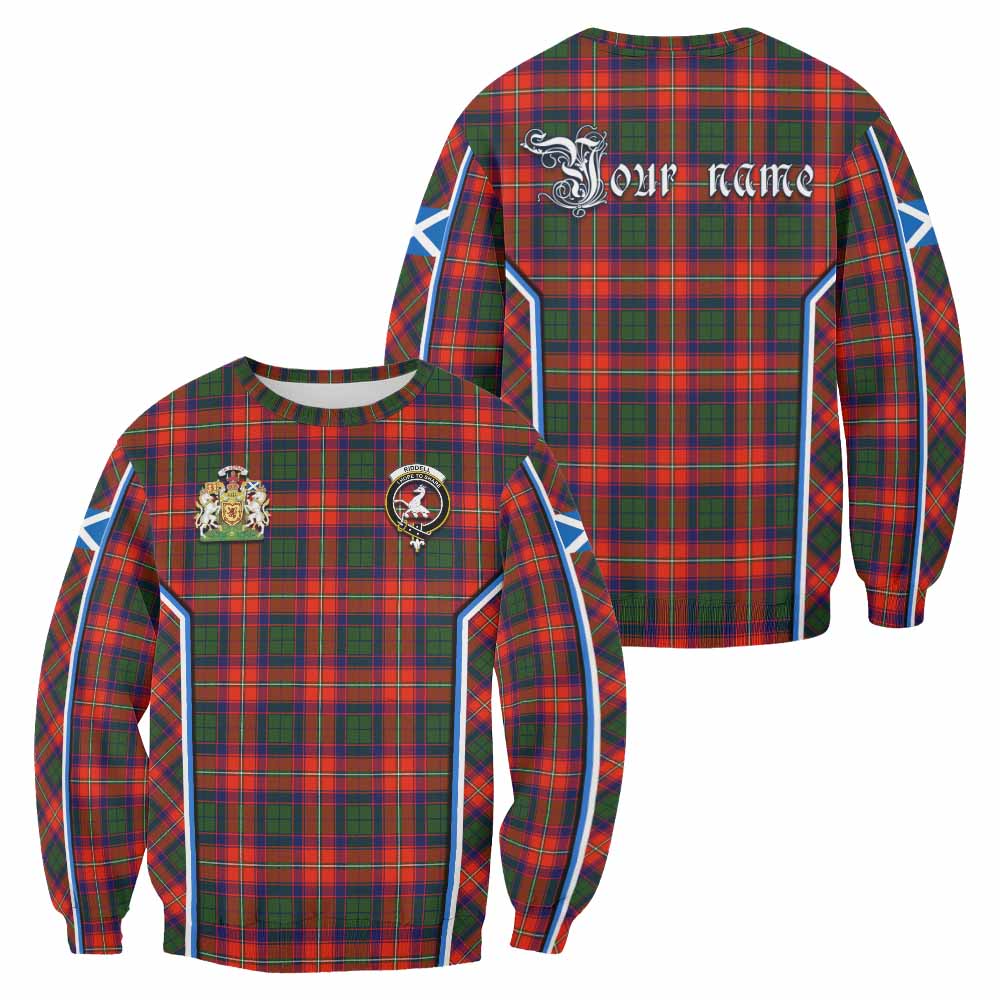 Riddell Tartan Crest Sweatshirt Scotland Coat of Arm Flag Style - Tartan Vibes Clothing