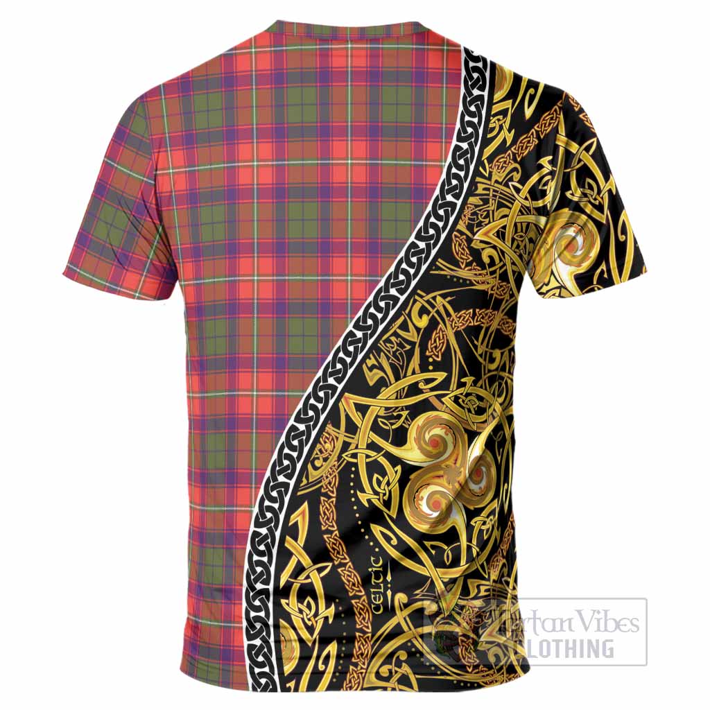 Riddell Tartan Crest T-Shirt Celtic Knot and Triple Trickle Spiral Symbols