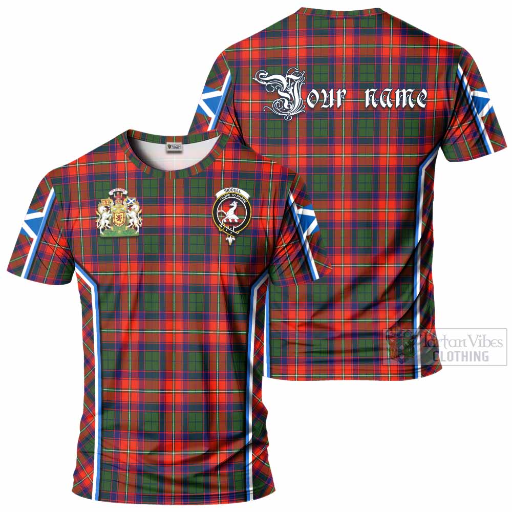 Riddell Tartan Crest T-shirt Scotland Coat of Arm Flag Style - Tartan Vibes Clothing