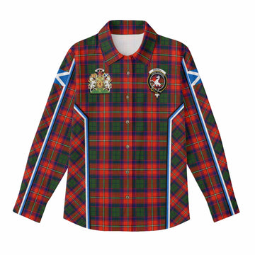 Riddell Tartan Crest Women Casual Shirt Scotland Coat of Arm Flag Style - Tartan Vibes Clothing