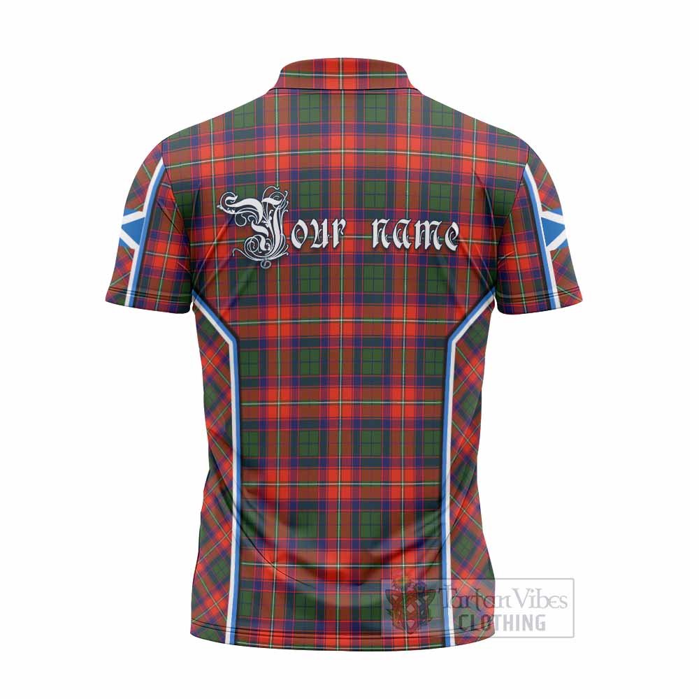 Riddell Tartan Crest Zipper Polo Shirt Scotland Coat of Arm Flag Style - Tartan Vibes Clothing