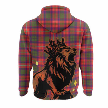 Riddell Tartan Family Crest Hoodie Crowned Lion Roaring