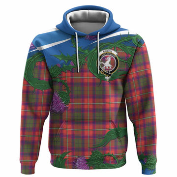 Riddell Tartan Family Crest Hoodie Thistle in Minimalism