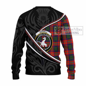 Riddell Tartan Family Crest Knitted Sweater Celtic Scottish Thistle Floral - Tartan Vibes Clothing