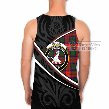 Riddell Tartan Family Crest Men Tank Top Celtic Scottish Thistle Floral - Tartan Vibes Clothing