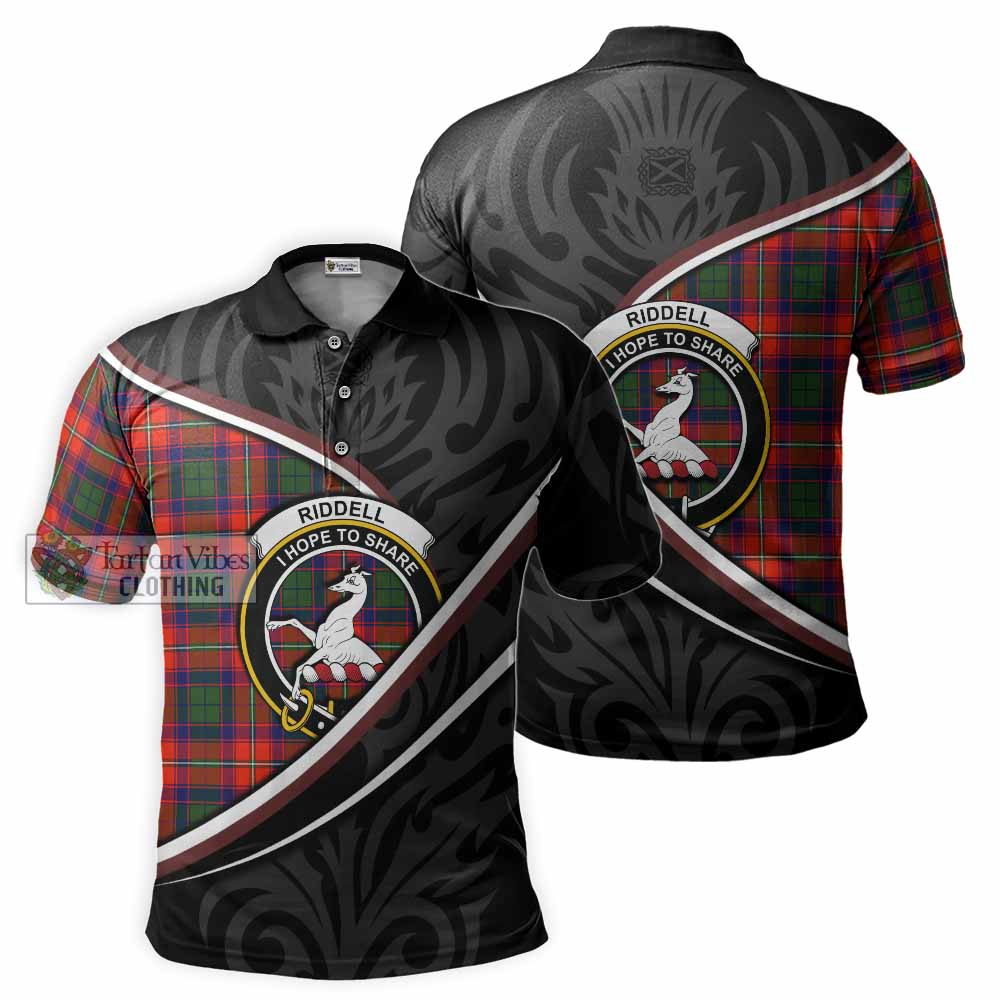 Riddell Tartan Family Crest Polo Shirt Celtic Scottish Thistle Floral - Tartan Vibes Clothing