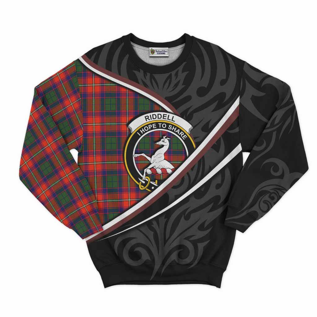 Riddell Tartan Family Crest Sweatshirt Celtic Scottish Thistle Floral - Tartan Vibes Clothing