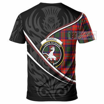 Riddell Tartan Family Crest T-shirt Celtic Scottish Thistle Floral
