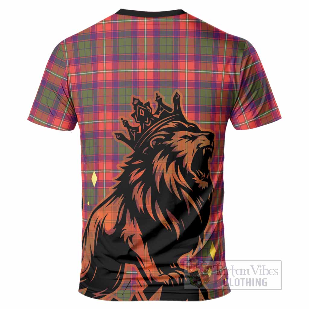 Riddell Tartan Family Crest T-Shirt Crowned Lion Roaring