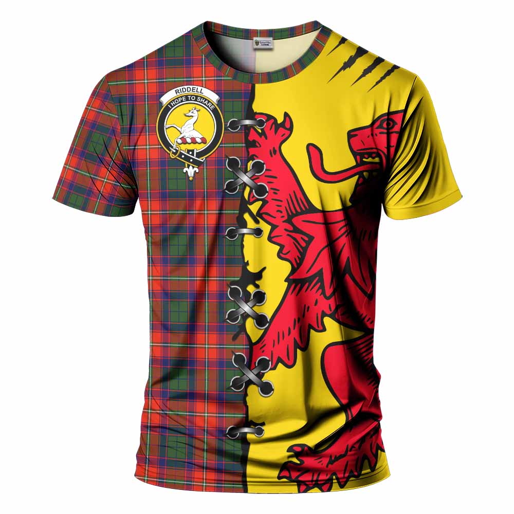 Riddell Tartan Family Crest T-shirt Lion Rampant Honor - Tartan Vibes Clothing