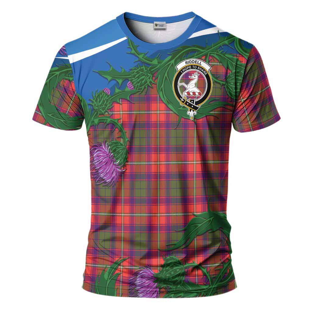Riddell Tartan Family Crest T-Shirt Thistle in Minimalism