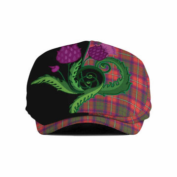 Riddell Tartan Flat Cap, Jeff Cap Traditional Scottish Thistle