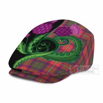 Riddell Tartan Flat Cap, Jeff Cap Traditional Scottish Thistle