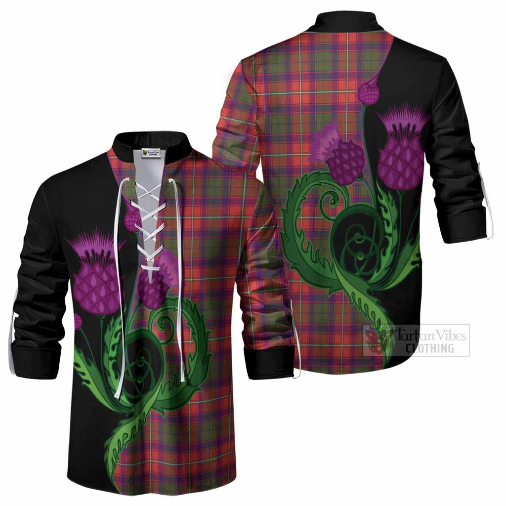 Riddell Tartan Ghillie Shirt Traditional Scottish Thistle