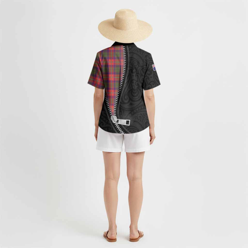 Riddell Tartan Hawaiian Shirt New Zealand Pattern Unique Zipper Stylized