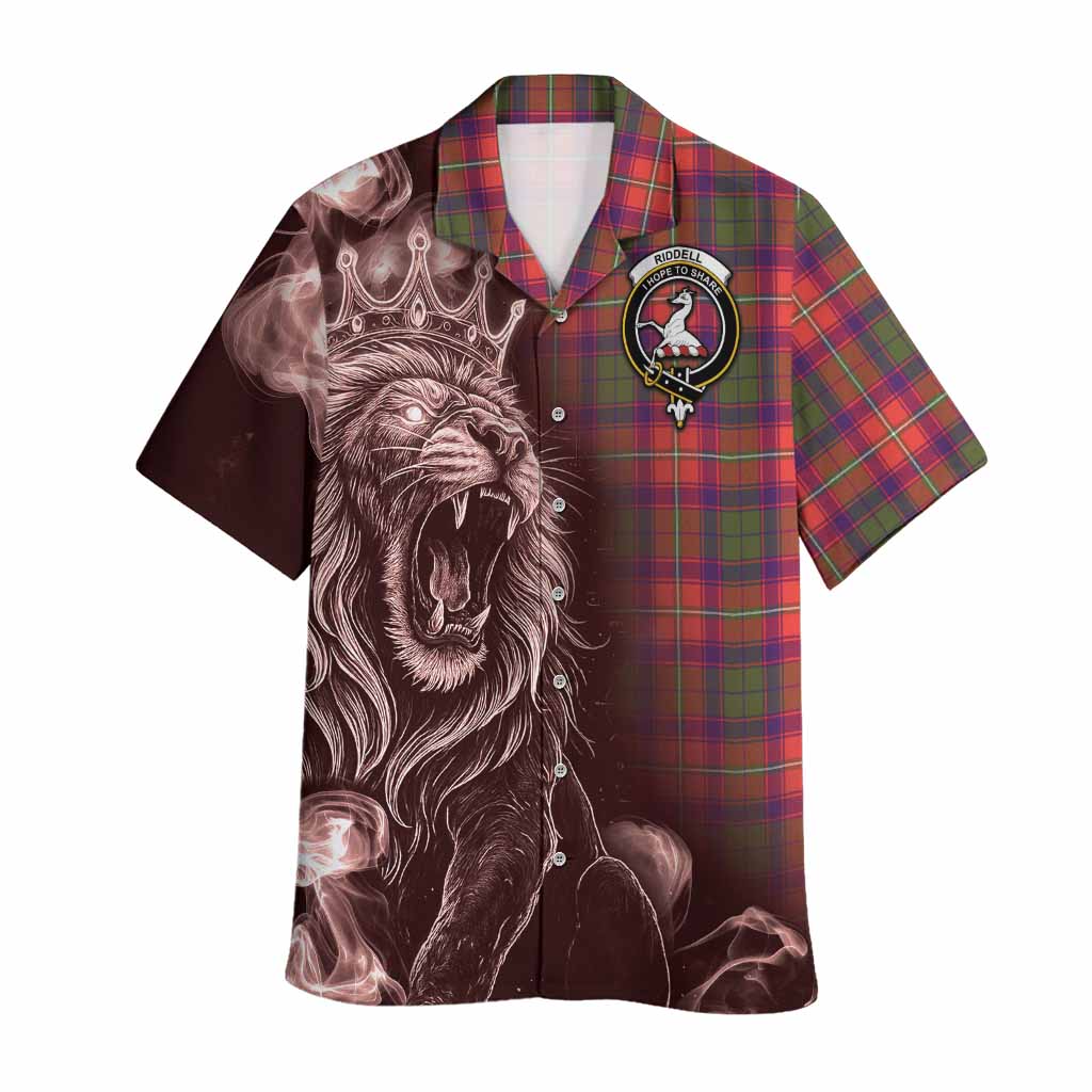 Riddell Tartan Hawaiian Shirt Roaring Lion Heritage