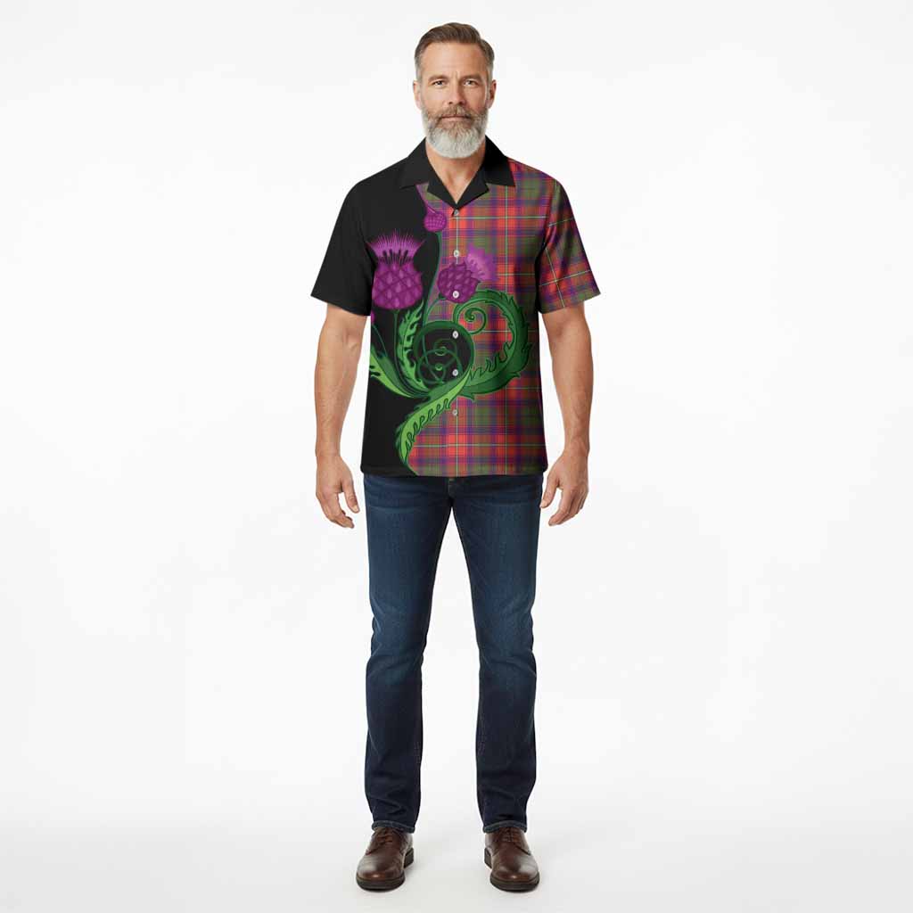 Riddell Tartan Hawaiian Shirt Traditional Scottish Thistle