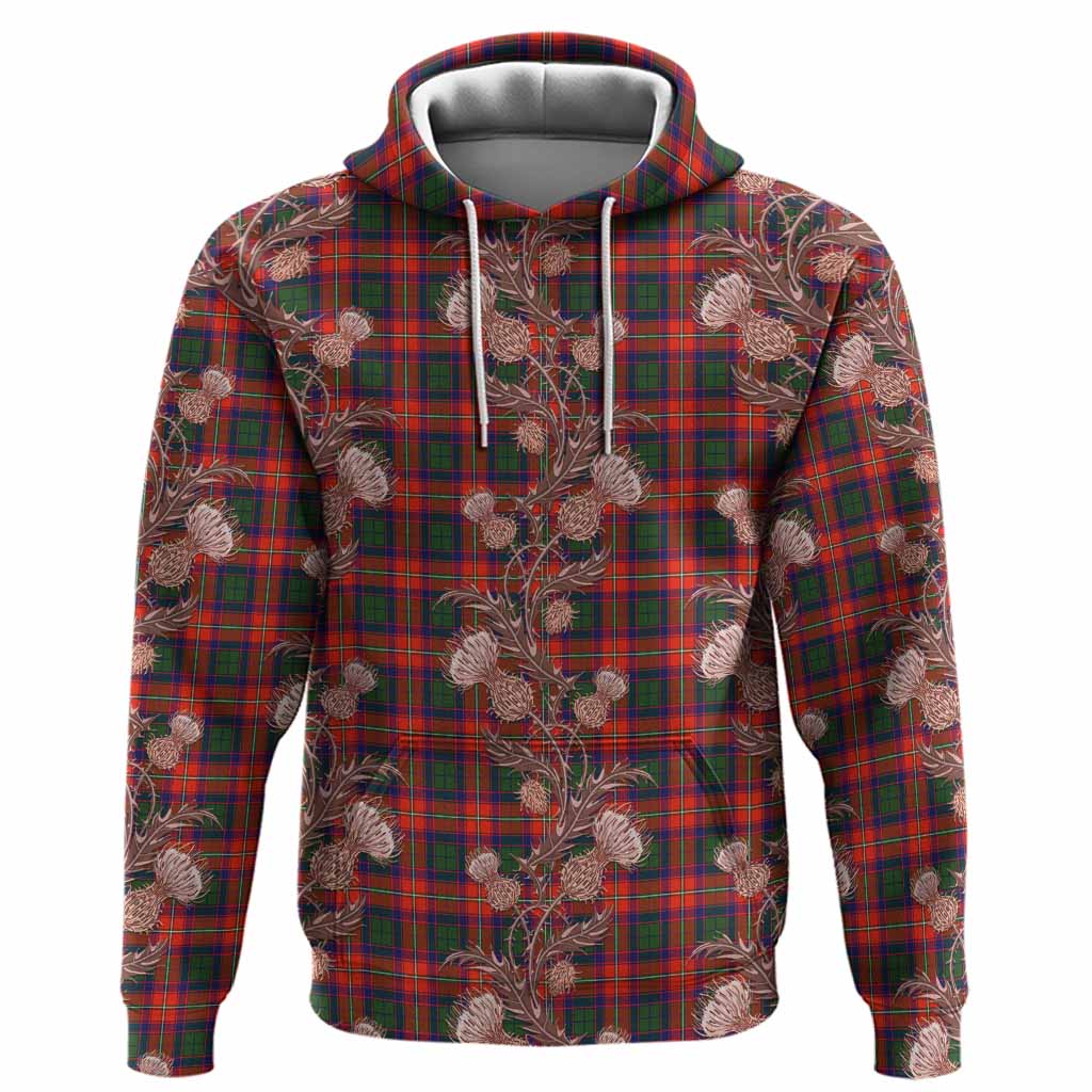 Riddell Tartan Hoodie Seamless Scottish Thistle Flowers