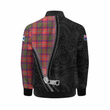 Riddell Tartan Kid Bomber Jacket New Zealand Pattern Unique Zipper Stylized
