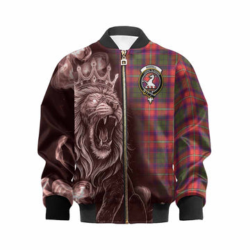 Riddell Tartan Kid Bomber Jacket Roaring Lion Heritage