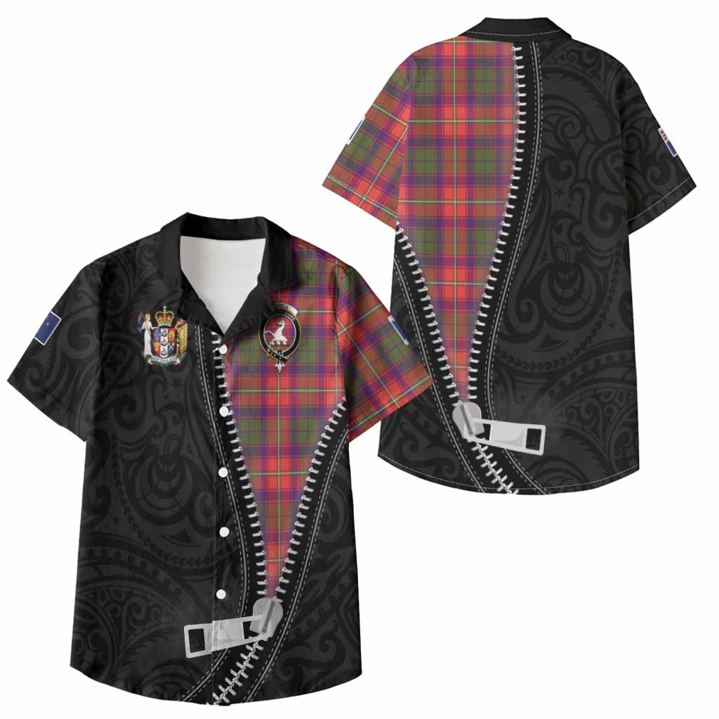 Riddell Tartan Kid Hawaiian Shirt New Zealand Pattern Unique Zipper Stylized
