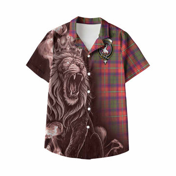 Riddell Tartan Kid Hawaiian Shirt Roaring Lion Heritage